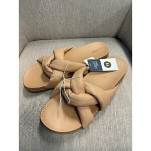 NWT Ladies Universal Thread Tan Cosette Padded Slide Sandals - Size 11
